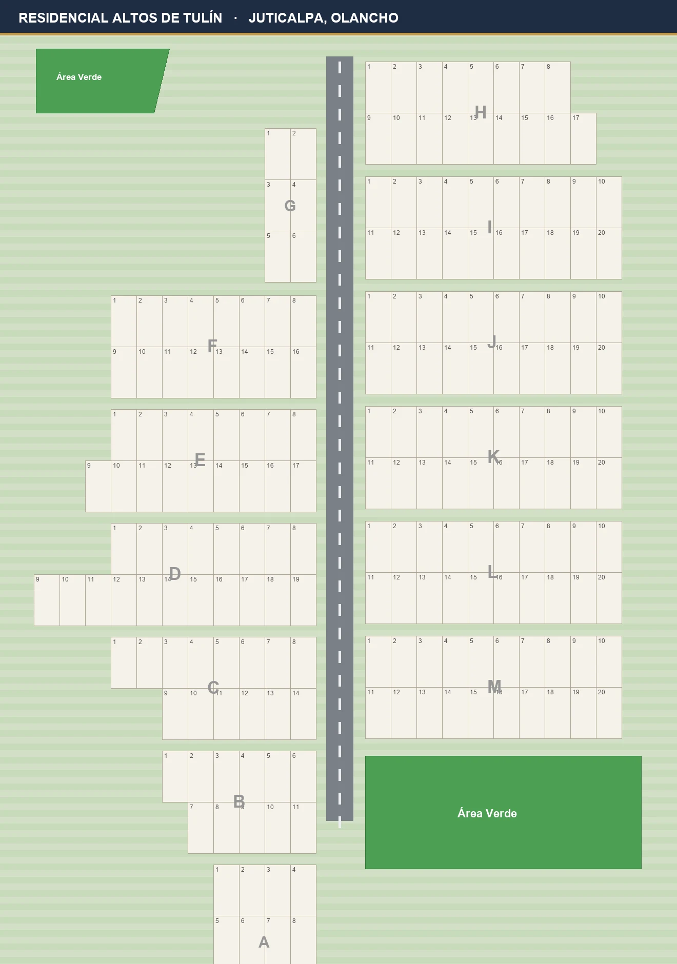 Plano de Residencial Altos de Tulín